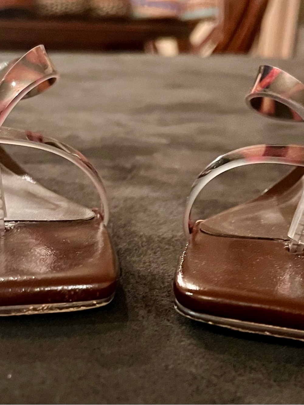 Dolce Vita Tortoiseshell Strap Brown Kitten-Heel Slip On - Picture 4 of 6
